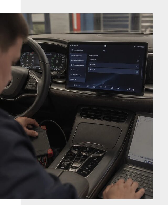Русификация автомобиля BYD HAN для эксплуатации в Братске